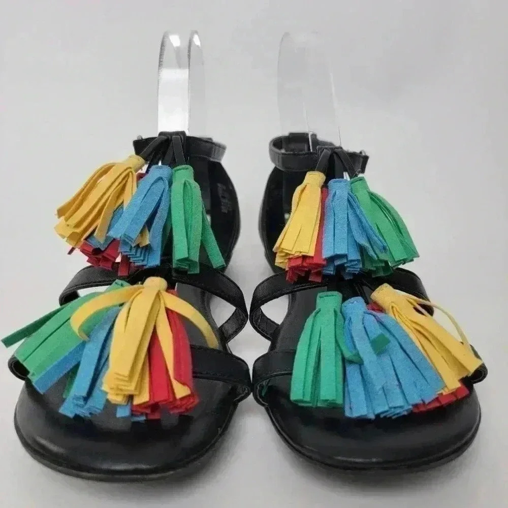 Rainbow Tassle Sandals │ 5 - Picture 3 of 11
